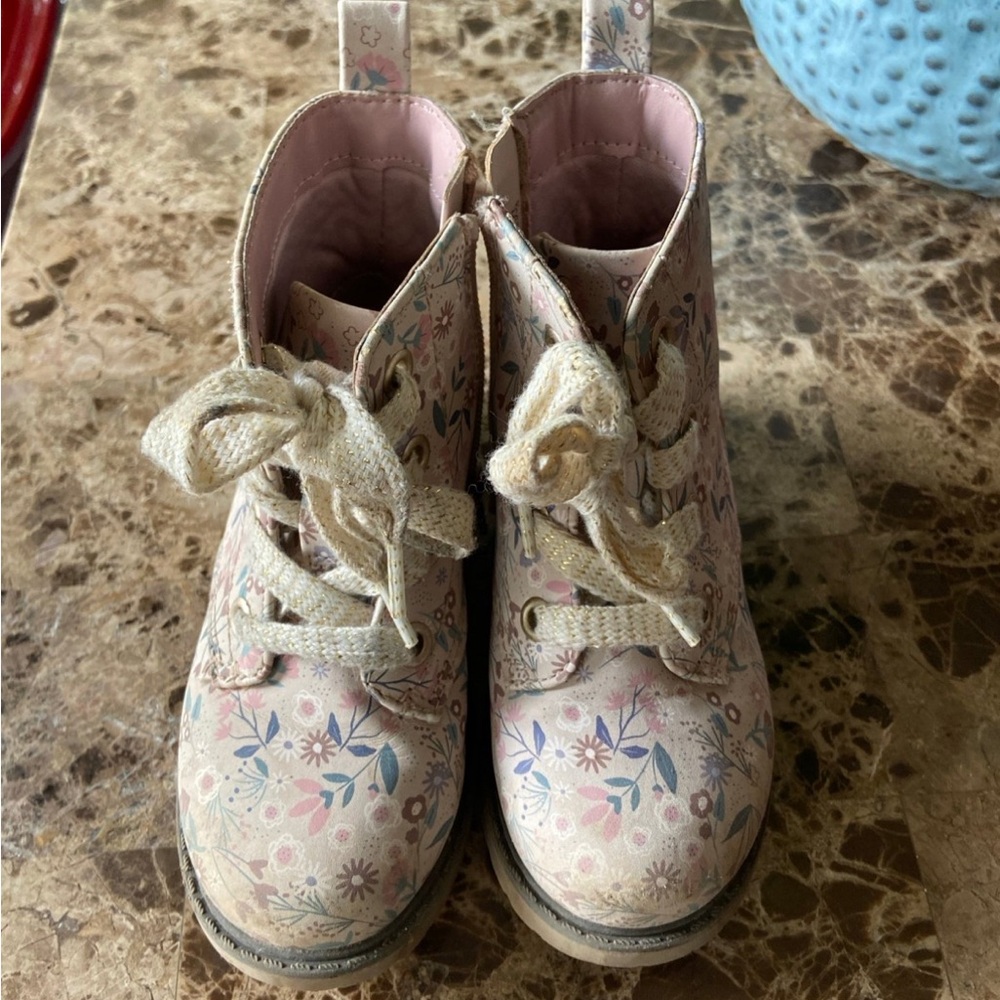 Cat & Jack Floral Patterned Kids Boots